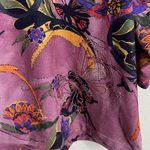 Westbound ‎ Womens 2X Embellished Colorful Floral Butterfly Blouse Top Boho Fairy Photo 2