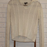 Cable knit cream sweater White Size L Photo 0