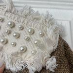 ZARA Trafaluc Pearl Epaulette Sweater - Size M Photo 2