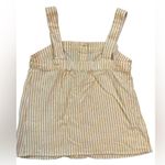 J. Crew Factory Orange and White Striped Linen Blend Button Front Tank Size XS Photo 5