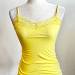 Yellow Lace Trim Tank Top, Fairycore Coquette Y2K 2000s Small Photo 0