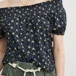 Anthropologie NWT Printed Bow-Back Top Photo 0