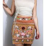 Red Dress Boutique Boutique High Waist Scallop Hem Embroidered Flower Mini Skirt S Photo 1