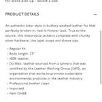 Madewell  The Washed Leather Motorcycle Jacket Black Photo 3