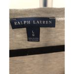 Ralph Lauren Gray Pima Cotton V-Neck Elbow Sleeve T-Shirt Top Womens L Classic Photo 2