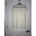 UNBRANDED Cream Crochet Open Knit Beach Cover Photo 2