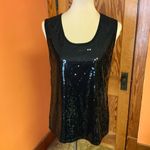 Vtg 90s sequined black tank top Size M Photo 6