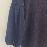 Tous Nenette  Les Jours Sweater The Malaga Blue Sparkle Puff Sleeves Sz M NWOT Photo 5