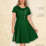 Wedtrend Women's 1950s Vintage Audrey Hepburn Cocktail Swing Dress L Green Size L Photo 1