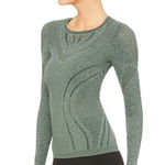 Alo Yoga  Lark Long Sleeve Green Athletic Size S Athleisure Running Pilates Photo 0