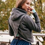 Gymshark Charcoal Crossback Cropped Hoodie Small Photo 1