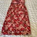 WAYF Pink Floral Cutout Midi Dress Photo 5