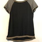 Sanctuary Metallic Ribbed Short Sleeve Top... Great for New Orleans Saints Games Photo 4