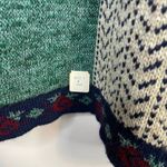 Vintage Willow Bay Patchwork Fair Isle Floral Long Acrylic Sweater Navy M new Blue Size M Photo 5