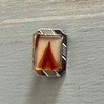 Truly Fantastic Vintage Little Brooch Pin W Agate I Believe Center Multiple Photo 4