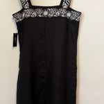 Style & Co Women’s Embroidered Black Linen Dress Sz 10 Photo 1