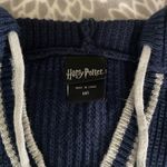 Harry Potter Ravenclaw V Neck Knit Sweater Hoodie Blue Gray Crest Logo Academia Photo 3