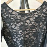 Onyx Nite Black Lace Overlay Sequin Embellished Cocktail Dress Size 6  Wedding Photo 3