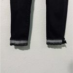 ZARA  Black Basic Z1975 Denim Skinny Jeans Sz 10 with Gypsy Bohemian Details Photo 4