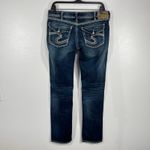 Silver Jeans Berkley Flap Boot Cut Pocket Dark Wash Denim Jeans W30 L34 Fits 33 Photo 3