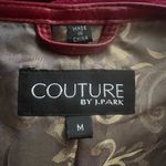 Couture By. J.Park Dark Red Zipper Front Lambs Leather Jacket. SZ.M. Size M Photo 4