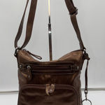 Gianni Bernini Metallic Bronze Leather Crossbody Shoulder Bag Purse Brown Photo 0