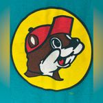 Bucees L Power to the Beaver Teal Short Sleeve Tee Top Green Size L Photo 2