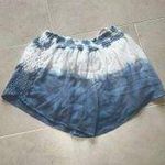 Ocean Drive Crochet Trim Shorts by  - Blue & White Tie Dye Photo 4