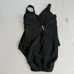 Lands End Black SlenderSuit Wrap One Piece Soft Cup Swimsuit Size 6 Photo 10