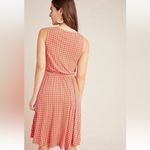 Anthropologie  Maeve‎ Brianne Coral Floral Daisy Print Midi Dress Medium Boho Photo 2