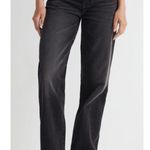 Madewell Low Slung Straight Jeans in Kent Wash Black Size 28 Photo 3