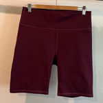 Fabletics Deep Purple Powerhold Inseam 7.5' Mid Rise Biker Shorts Size XL Photo 0