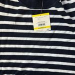 Anne Klein Black and White Striped Short Sleeve Top Photo 4