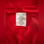 Sunny Leigh Women's Medium Pullover Blouse Lined Semi Sheer Red V-Neck M Photo 8