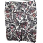 Ann Taylor  Women's Paisley Print Knee Length Pencil Skirt Size 8- flaw Photo 1