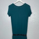 Peruvian Connection  Women S Viridian Blue Twist T-Shirt Bubble Dress Stretch Photo 6