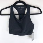 NWT E & R Sport Electric & Rose Black Scoop Neck Nylon Racerback Sports Bra XS Photo 0