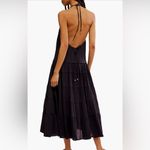 Free People  Somewhere Sunny‎ Halter Drop Waist Midi dress Black Size M Photo 1