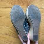 Dr. Scholl’s Collection Farida Denim Leather Studded Polka Dot Wedges size 8 Blue Photo 6