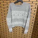 No Boundaries  Gray Bow Print Button Front Cardigan Size Small Photo 1