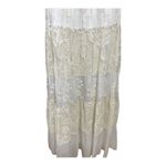 Tempo Paris  Womens Size Medium Floral Embroidered Silk Dress Ivory 
Italy Eyelet Photo 4