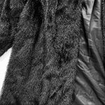 Madison Jacket Black Faux Fur Tipped Fox Open Front Swing Jacket Coat Small Photo 8