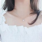 Hello Kitty  Licensed Rhinestone Pendant Necklace with Pink Bow Photo 1