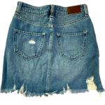 Hollister Ultra high-rise distressed denim skirt 100% cotton size 1 25 waist Y2K Photo 1