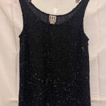 Haute Hippie Y2K Junk Sequin Tank Top 395$ Gala Night Party Date New Year Black Size M Photo 0