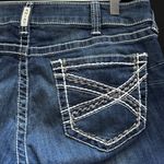 Ariat Real Demin Jeans Embroidered Marine Women's 36R Mid Rise Boot Cut Entwined Photo 6