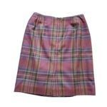 Lands' End Women Skirt Size 10 Lined Plaid Wool Preppy Y2K School Girl Clueless Photo 1