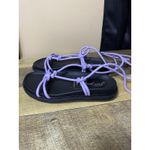 Free People Below Deck Wrap Sandals Sz US 10 EU40 Purple Lace Up Chunky Strappy Photo 3