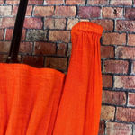 Lucky Brand Cutout Illusion Peasant Blouse Orange Photo 8