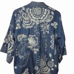 Johnny Was  Workshop Womens M Antonia Denim Kimono Jacket Embroidered Blue Boho Photo 8